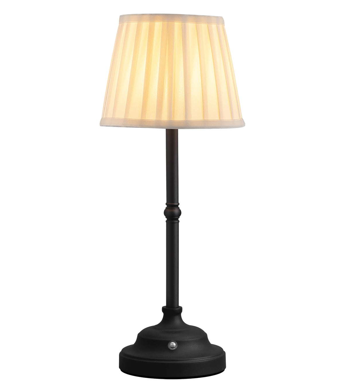 KDG Gold Cordless LED Table Lamps Set of 2, Beige Fabric Shade Desk Lamps