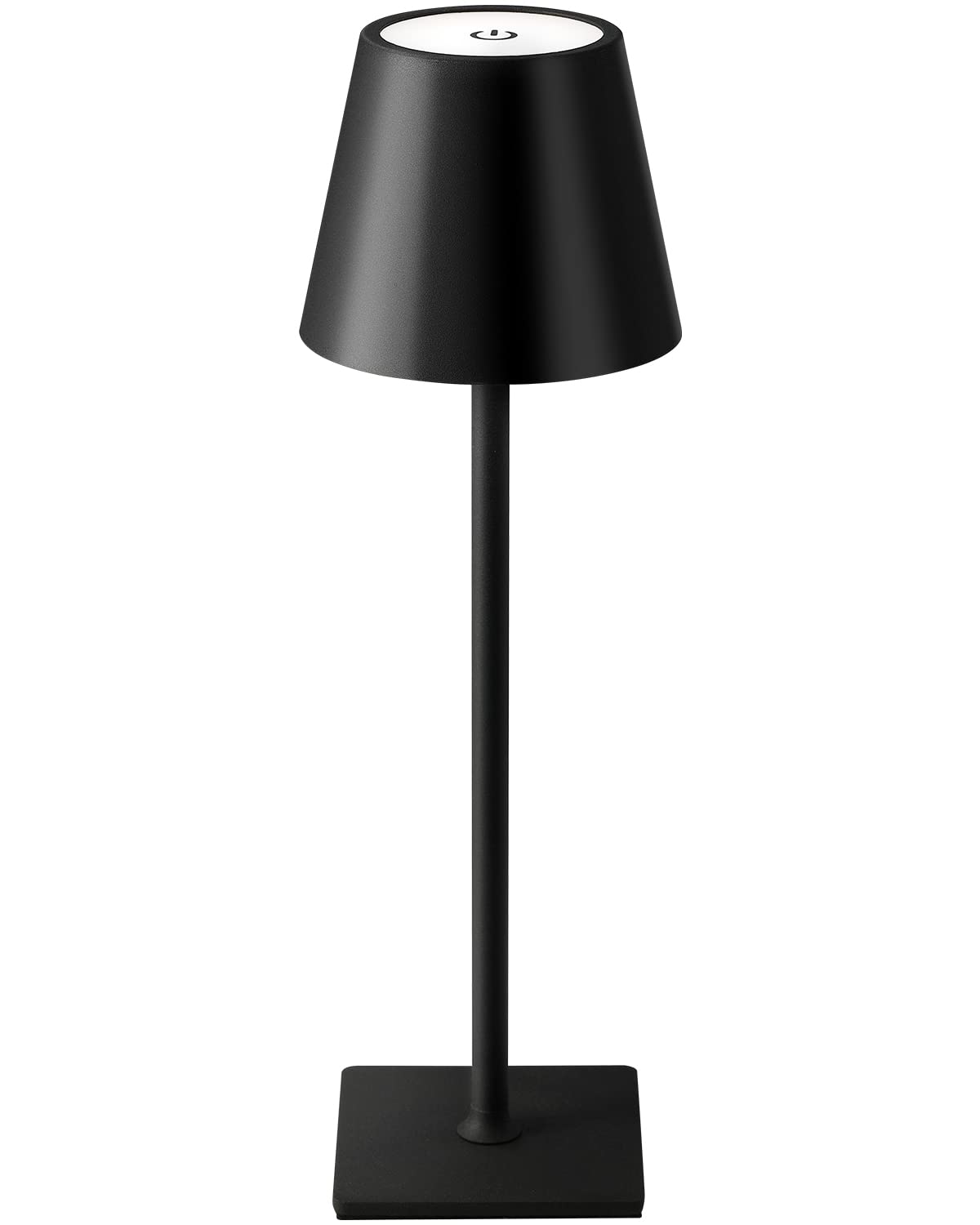 KDG 2 Pack Cordless Black Table Lamps, Rechargeable Portable LED Desk Lamps