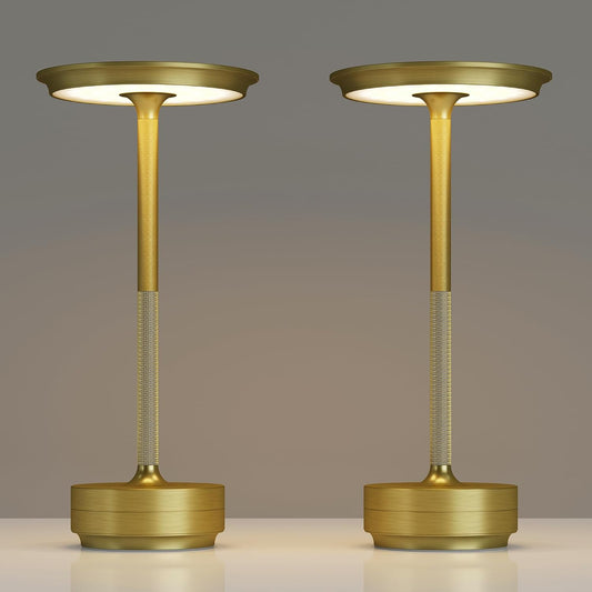TBBGA 2 Pack Rechargeable Cordless Table Lamp, 5000mAh Battery Table Light