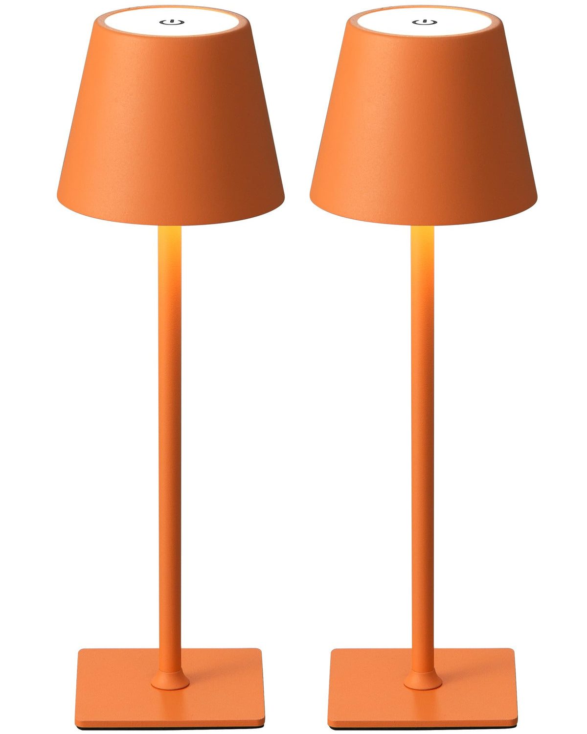 KDG 2 Pack Cordless Black Table Lamps, Rechargeable Portable LED Desk Lamps