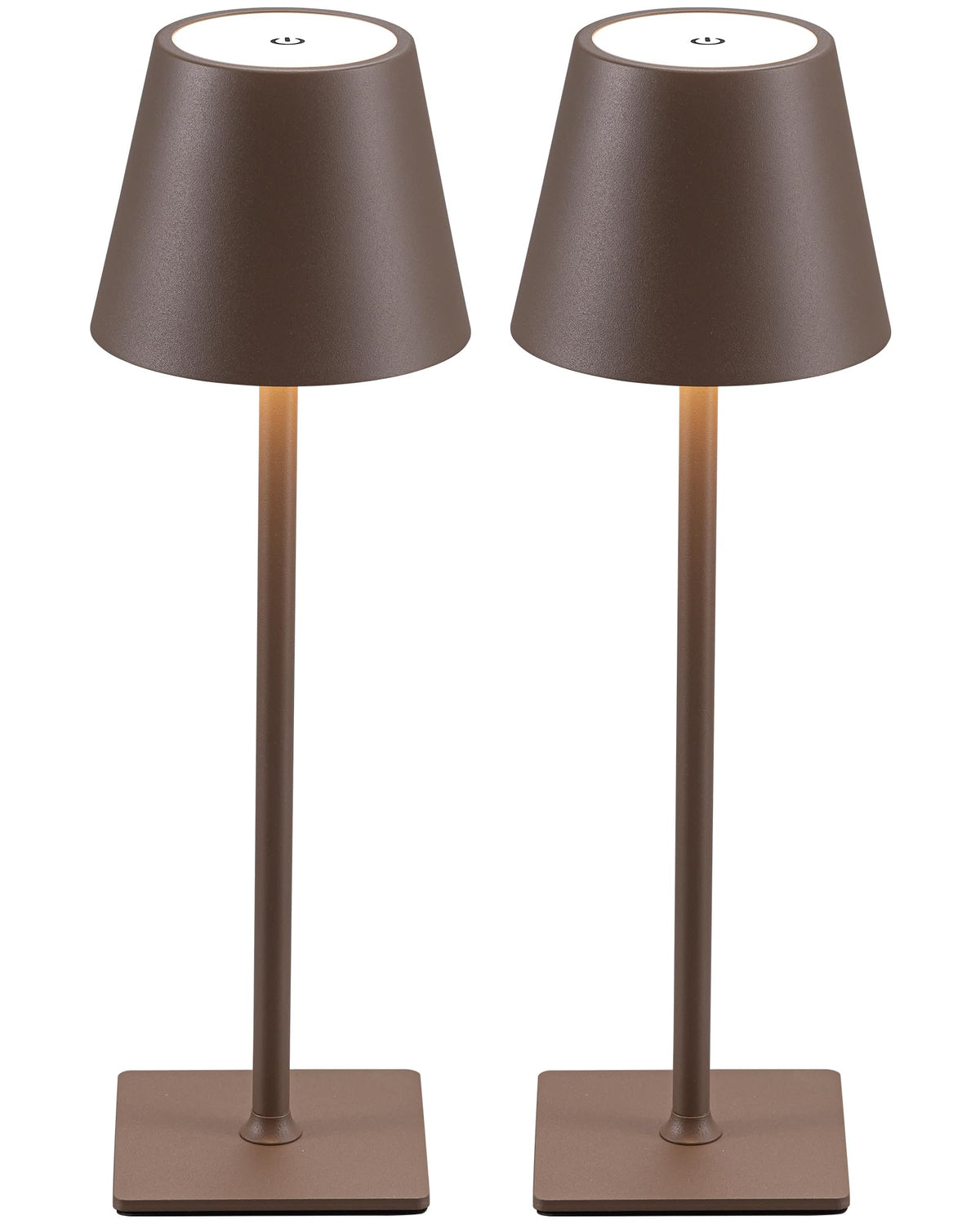 KDG 2 Pack Cordless Black Table Lamps, Rechargeable Portable LED Desk Lamps
