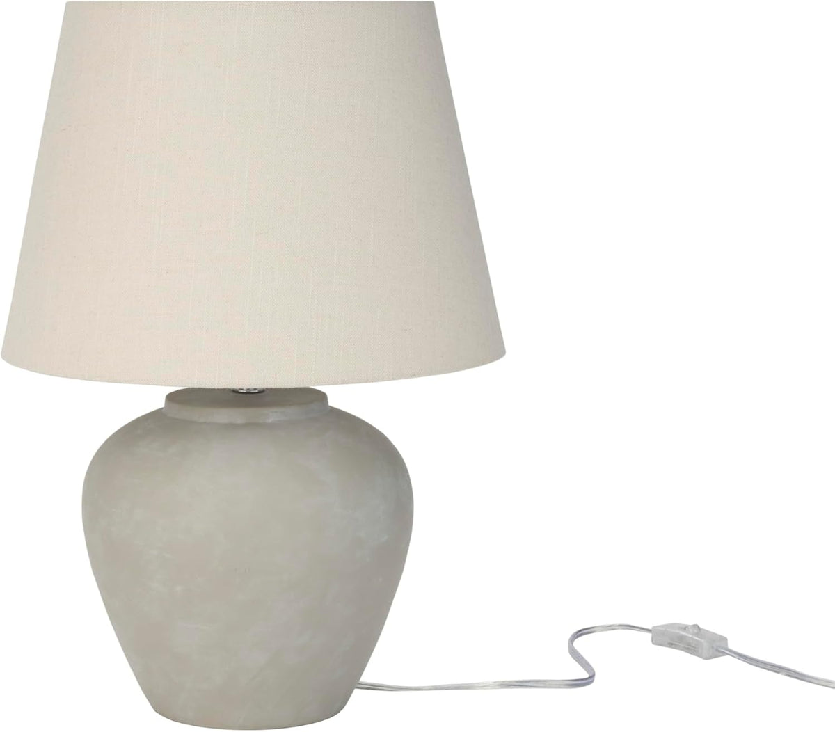 Nourison Home 20" Sand (Light Beige) Neutral Ceramic Table Lamp with Fabric Shade, Bedside Nightstand Lamp for Bedroom, Living Room, Entryway