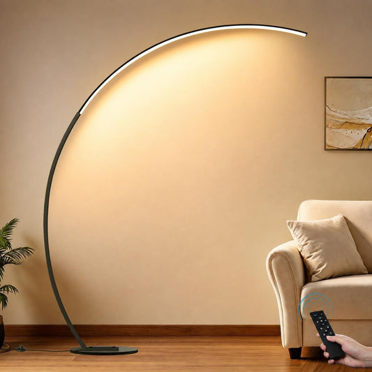 Dimmable LED Lamps for Living Room with 3 Color Temperatures, Ultra Bright 2000LM Arc Floor Lamps, Modern Standing Tall Lamp with Remote Control Reading Floor Lamp for Bedroom Office Classroom