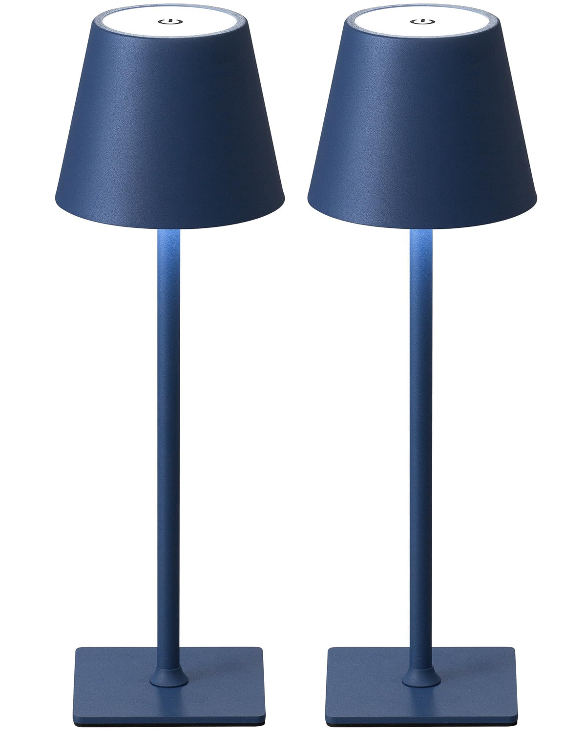 KDG 2 Pack Cordless Black Table Lamps, Rechargeable Portable LED Desk Lamps
