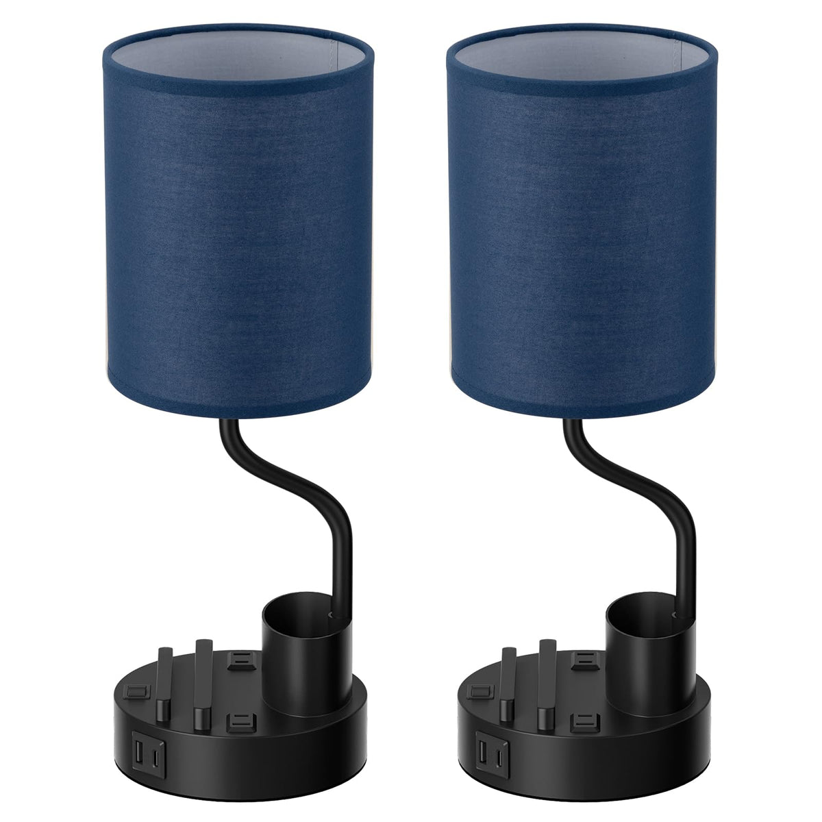 Fenmzee Bedside Lamps for Bedroom Set of 2 - Table Desk Lamp for Nightstand