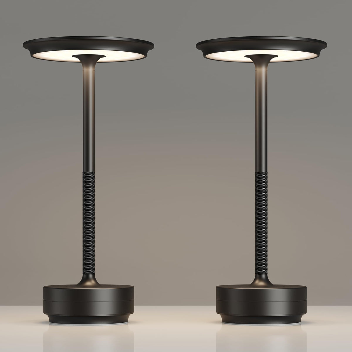 TBBGA 2 Pack Rechargeable Cordless Table Lamp, 5000mAh Battery Table Light