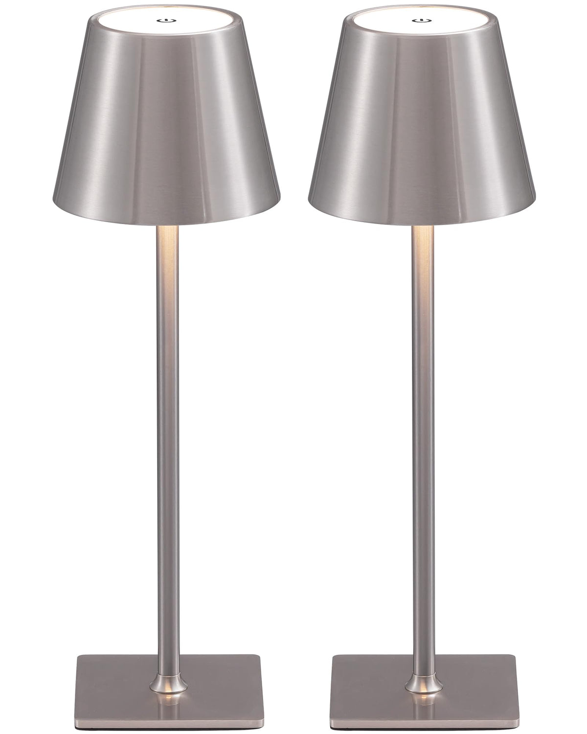 KDG 2 Pack Cordless Black Table Lamps, Rechargeable Portable LED Desk Lamps