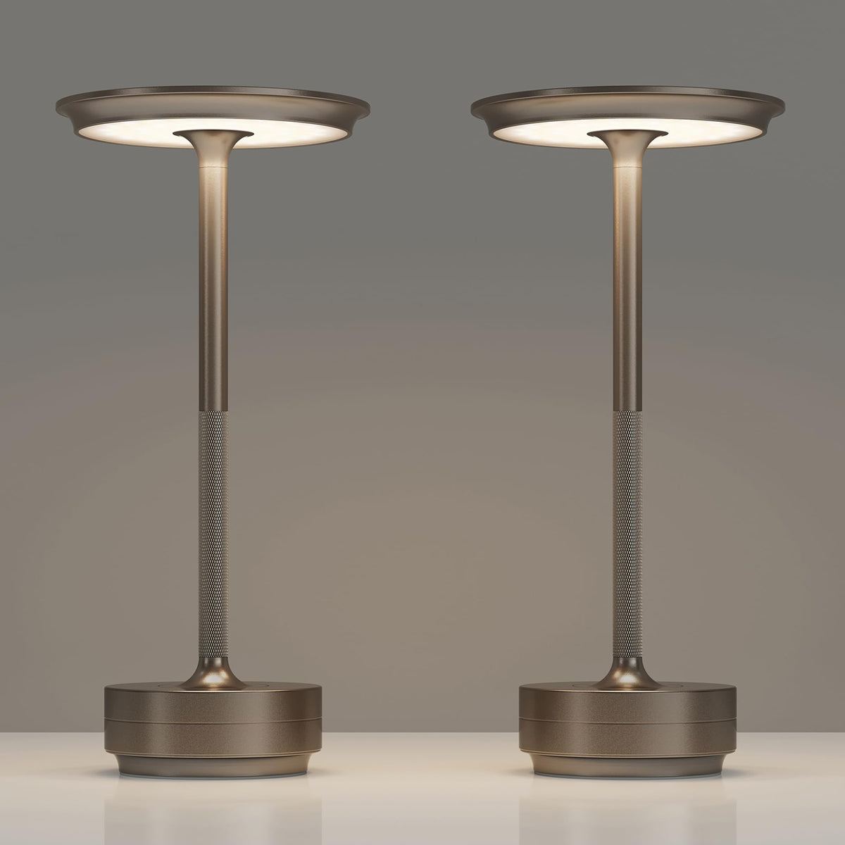 TBBGA 2 Pack Rechargeable Cordless Table Lamp, 5000mAh Battery Table Light