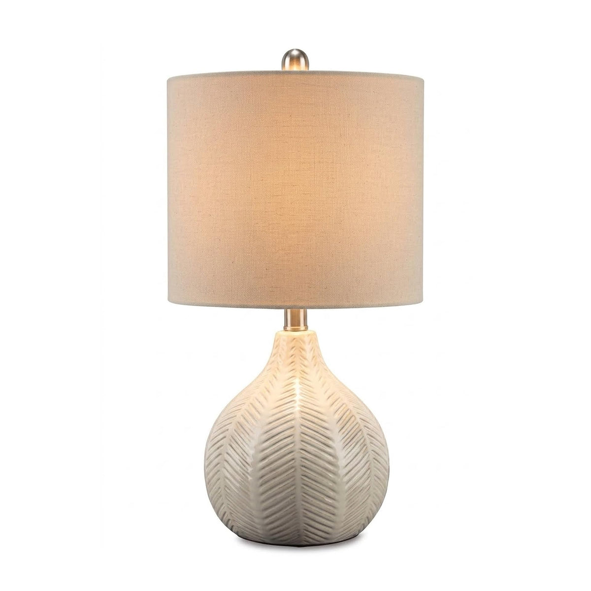 Signature Design by Ashley Rainermen Ceramic Table Lamp, 21", Off White