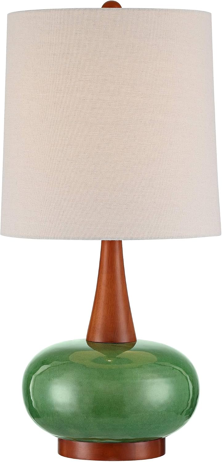 Andi 25" High 3-Way Table Lamp Modern Green Ceramic Cottage Mid Century