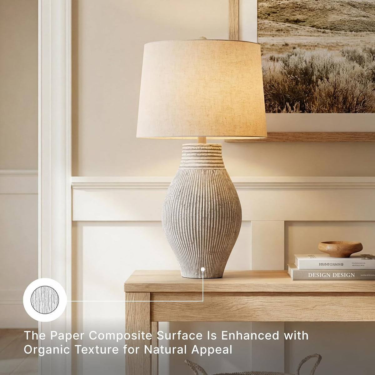 Signature Design by Ashley Layal 29" Table Lamp, Living Room, Beige