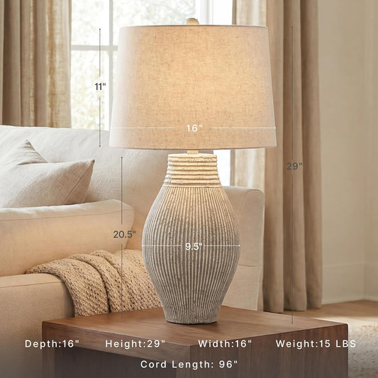 Signature Design by Ashley Layal 29" Table Lamp, Living Room, Beige