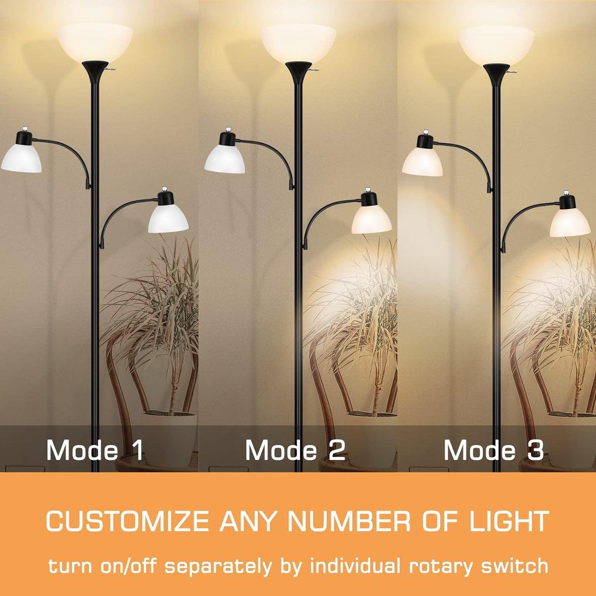 Luvkczc Floor Lamps for Living Room, 72" Tall Torchiere Floor Lamp