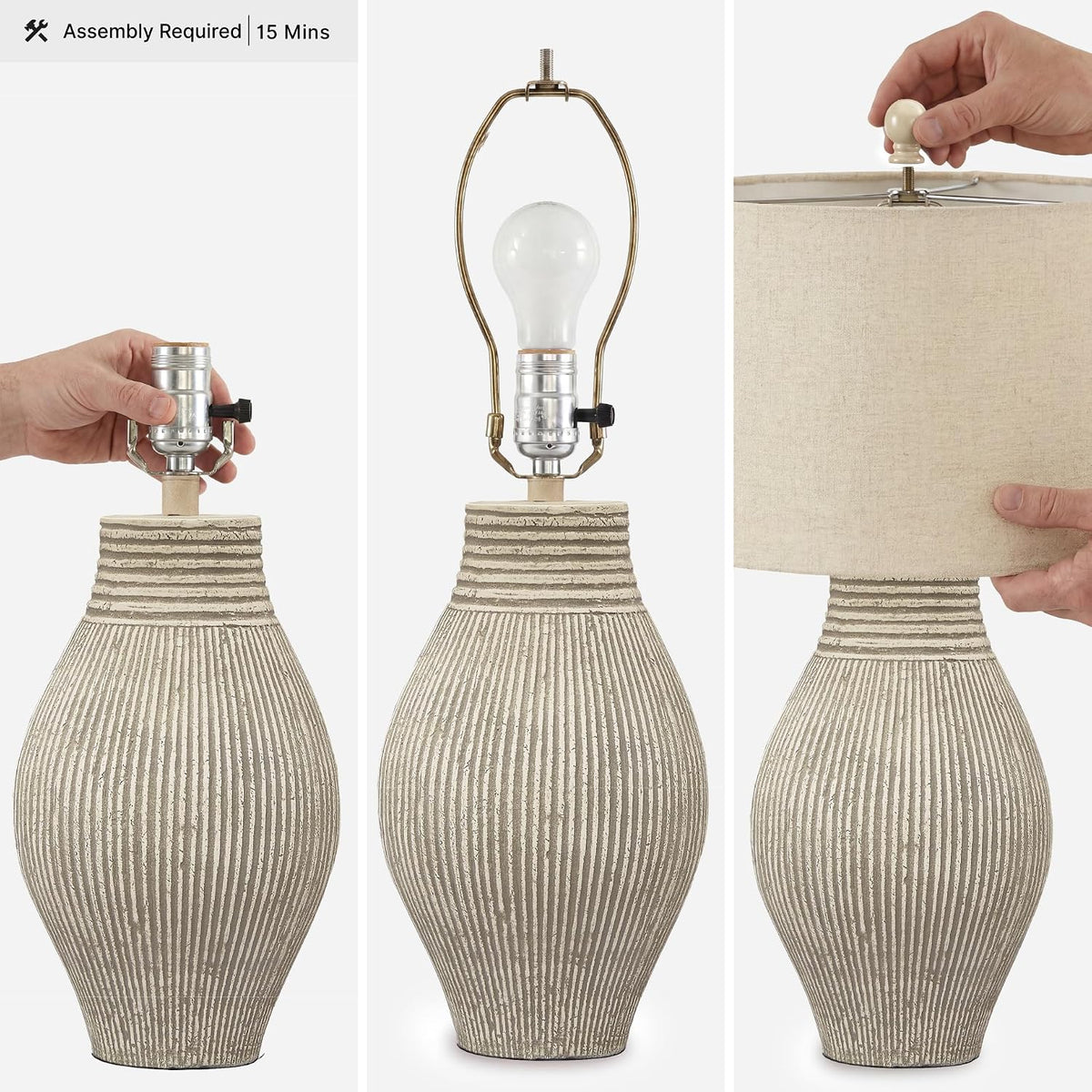 Signature Design by Ashley Layal 29" Table Lamp, Living Room, Beige
