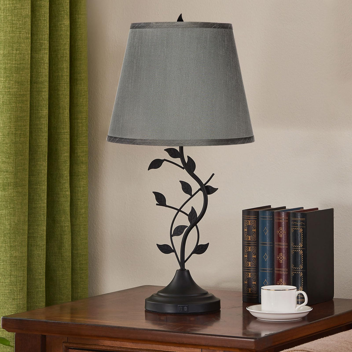 Kakanuo Table Lamp for Living Room, Bedside Lamp for Bedroom, Rustic Lamp