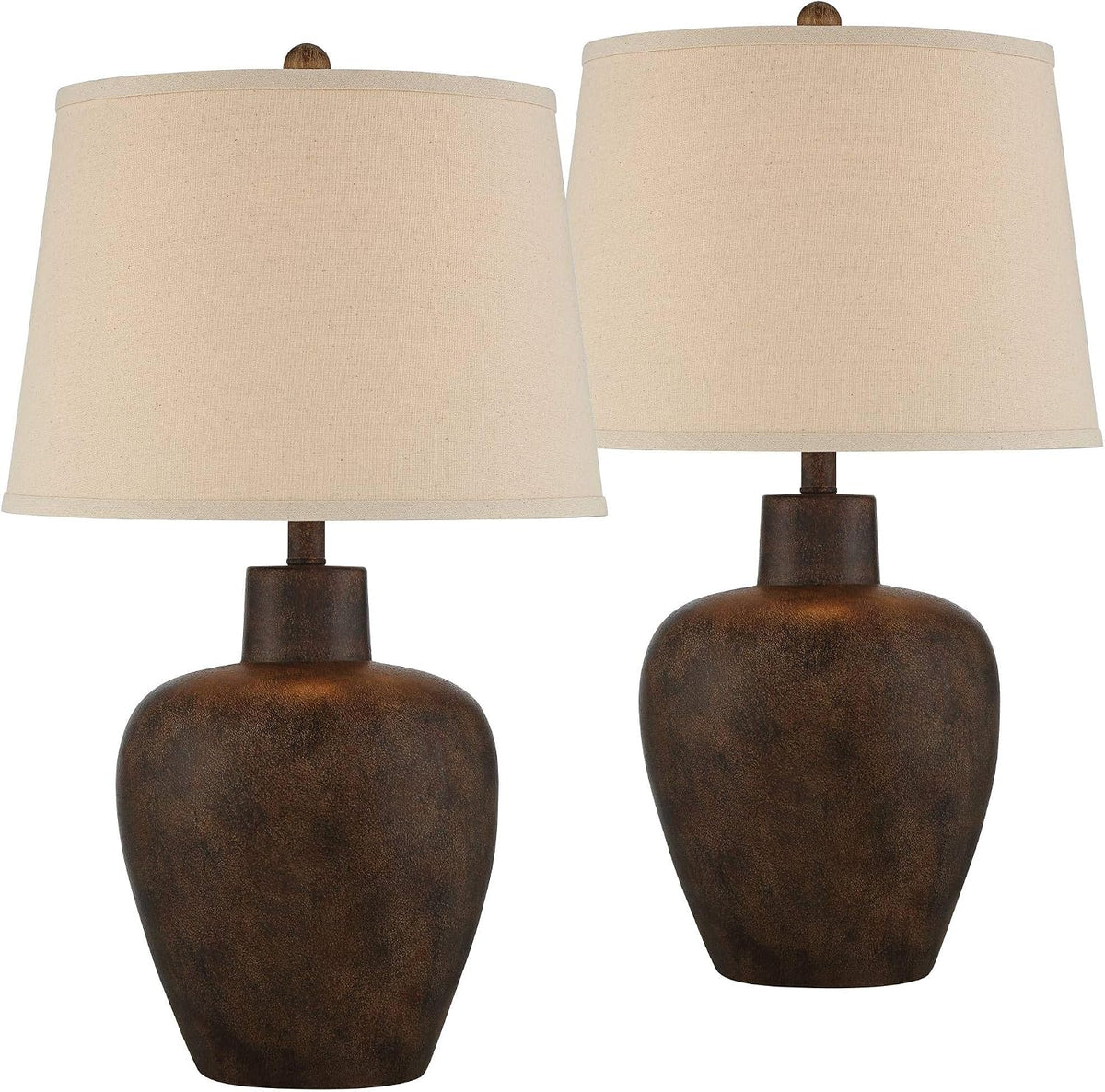 Glenn 27" Tall Table Lamps Set of 2 Terra Cotta Farmhouse Southwest Rustic
