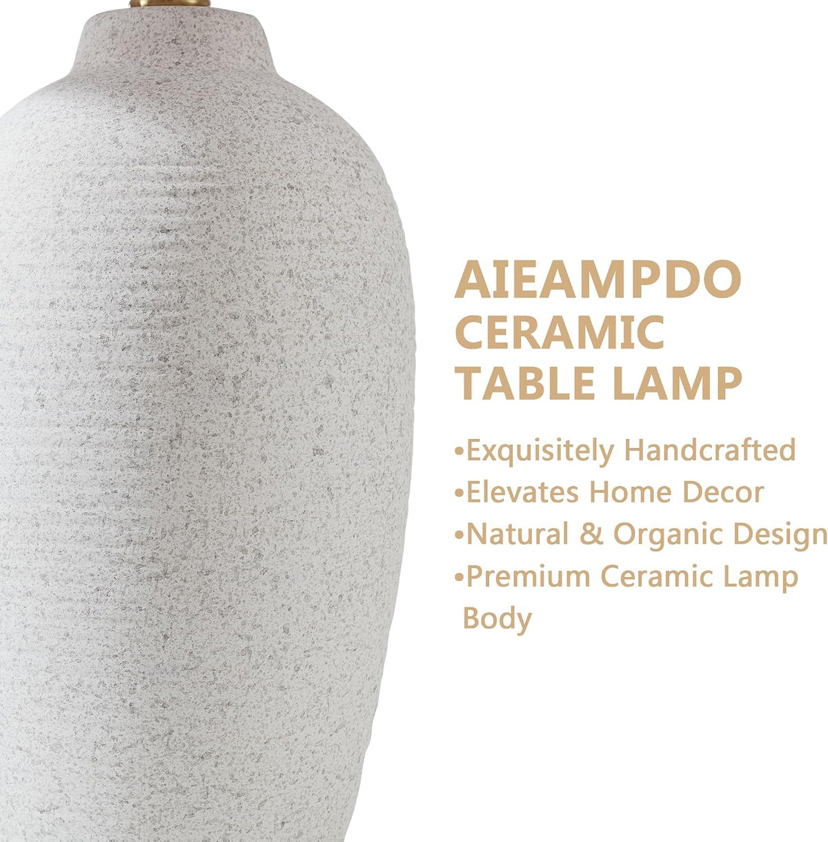 AIEAMPDO 25” Modern Farmhouse Traditional Ceramic Table Lamp