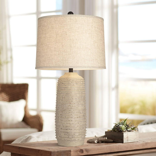 Mora 31" Table Lamp Large Rustic Coastal Jar Farmhouse Western Tan